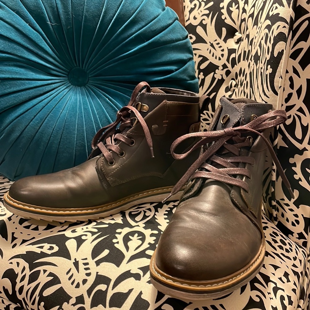 Seven 91 Faux Leather Lace-Up Boots